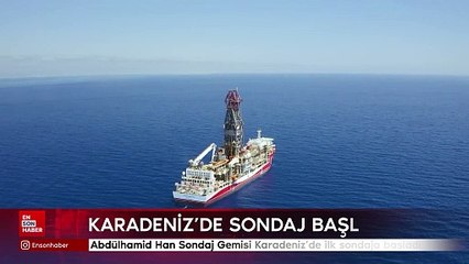 Abdülhamid Han Sondaj Gemisi Karadeniz'de ilk sondaja başladı