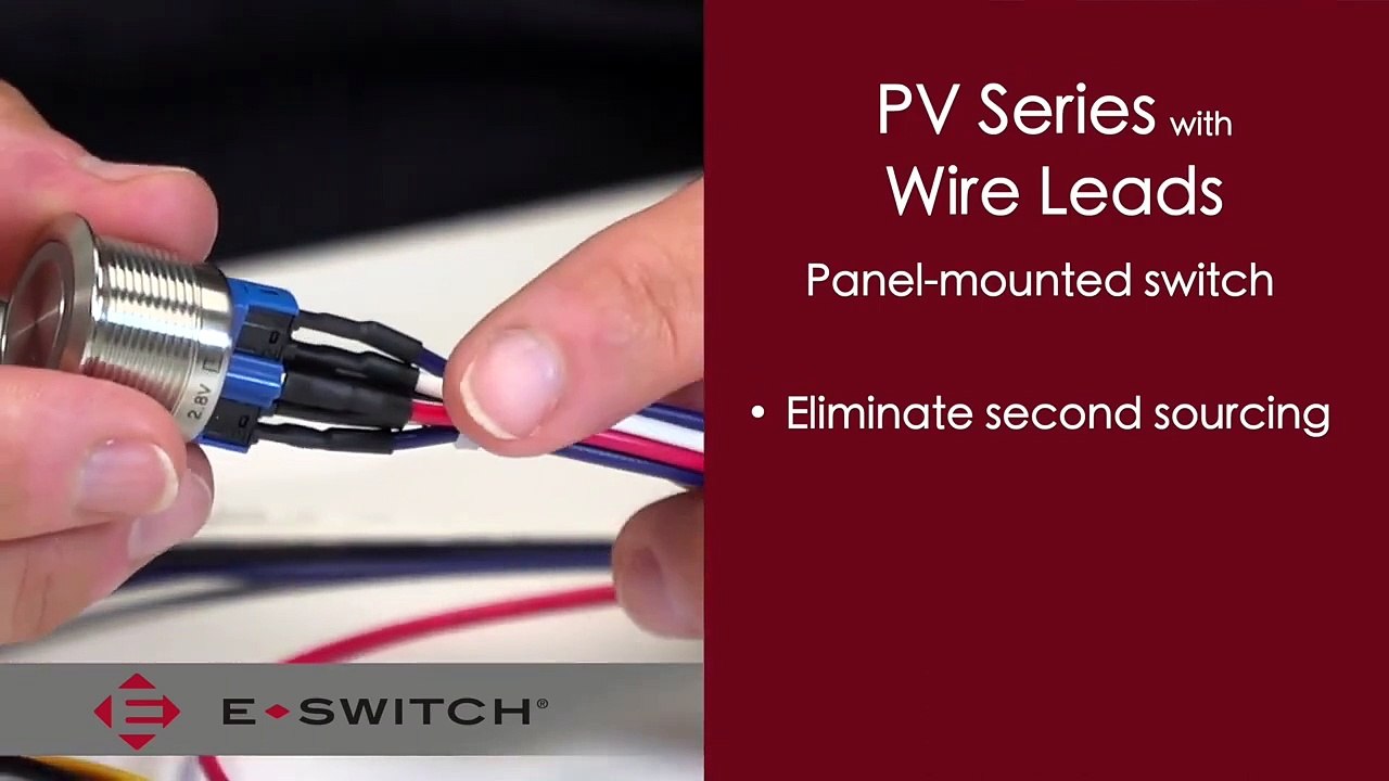 E-Switch: PV Series with Wire Leads