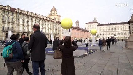 Torino, Atp Finals: l'atmosfera a piazza Castello