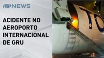 Incêndio atinge aeronave de carga em Guarulhos