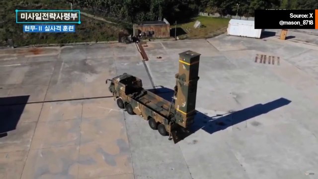 ビデオ：韓国、北朝鮮のミサイル実験に対応しヒュンムーIIBミサイルを発射