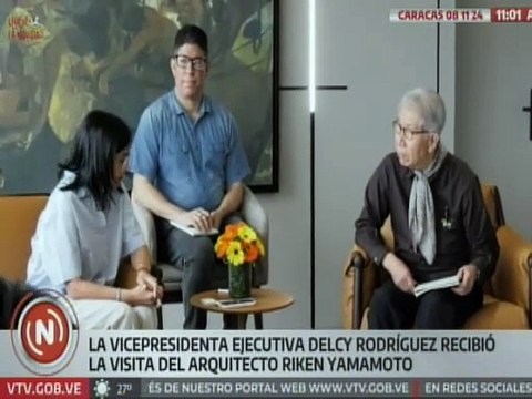 Vpdta. Delcy Rodríguez recibe en Caracas la visita del arquitecto japonés Riken Yamamoto