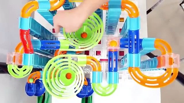 Pop Tube Marble Run Race ASMR # 10 ☆ T-Rex Likes It Wild ☆ Creative Healing Sound Machine Build