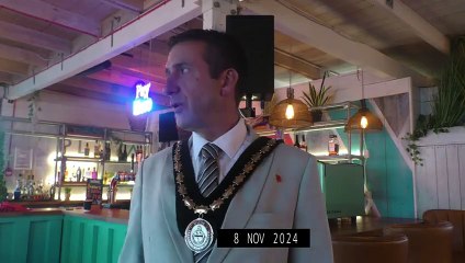 Mayor and Mayoress place love lock on Skegness Pier