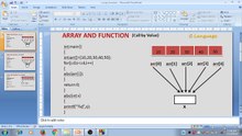 Learn Programming Technique C to Master Skills - First Program (Array with Function , Call by Value)