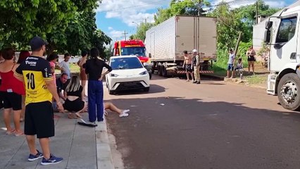 Mulher é atropelada por carro elétrico no Bairro Morumbi