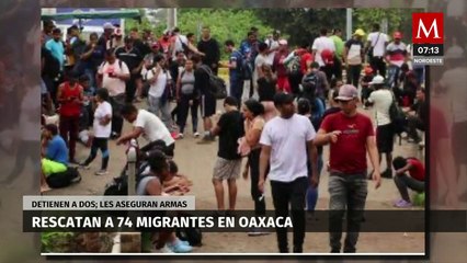 Rescatan a 74 migrantes en Oaxaca; uno de los secuestradores es hondureño