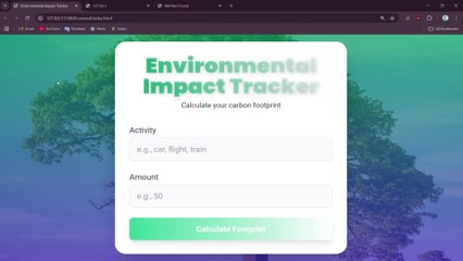 Environmental Impact Tracker | hack this fall 2024 hackathon