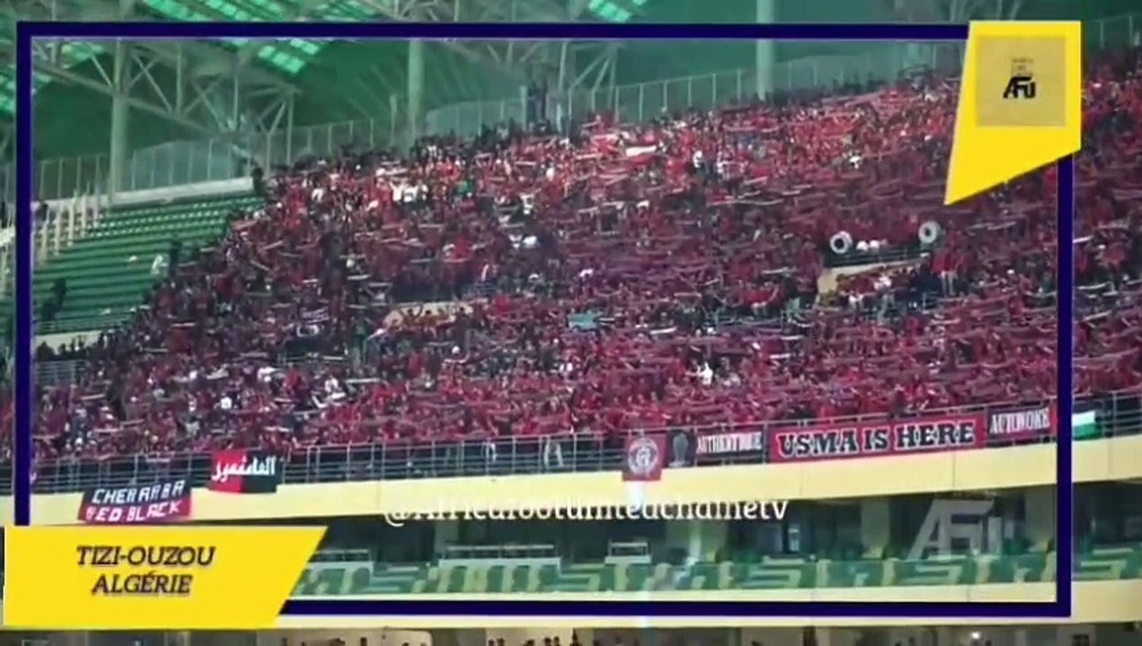 #Ligue1 #Mobilis #Algérie 🇩🇿 : L'ambiance au stade Tizi-Ouzou lors du match #USMAlger ⚫🔴 vs #JSkabylie 🟢🟡 ⚽🔥🔥