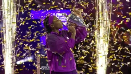 Gauff claims WTA Finals title in marathon win over Zheng