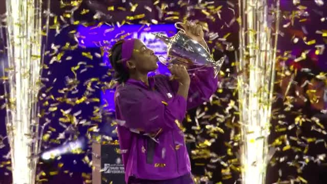 Gauff claims WTA Finals title in marathon win over Zheng