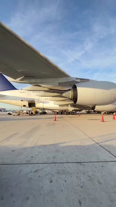 Lufthansa Airbus A380 Close view