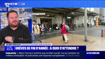 Grève SNCF: "Ce calendrier, nous ne l'avons pas choisi", rappelle Julien Troccaz, cheminot