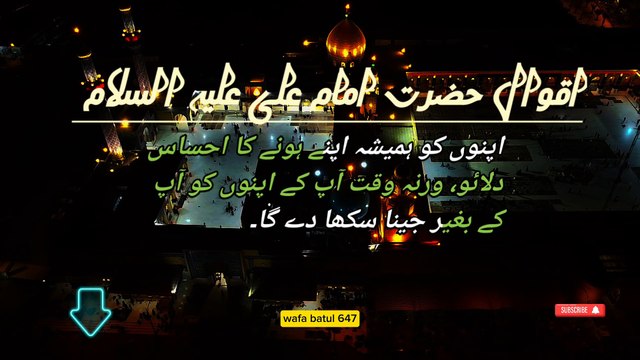 Sayings of Hazrat Imam Ali (peace be upon him).