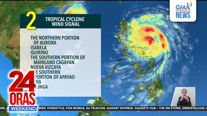 Bagyong Nika, posibleng bukas ng umaga o tanghali mag-landfall sa Isabela o Northern Aurora | 24 Oras Weekend