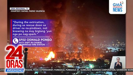 24 Oras Weekend Part 1 - Nasunog na fuel tanker ; Paghahanda sa Bagyong Nika ; Nawalang pera sa GCash naibalik na ; atbp.
