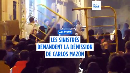 Espagne : des manifestants exigent la démission du président de la région de Valence