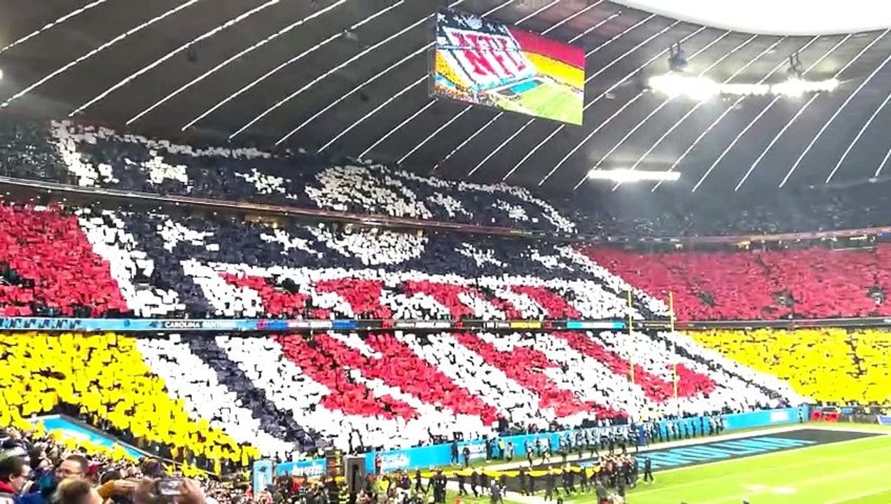 Beeindruckende Bilder: Die Choreo vor dem Spiel in München