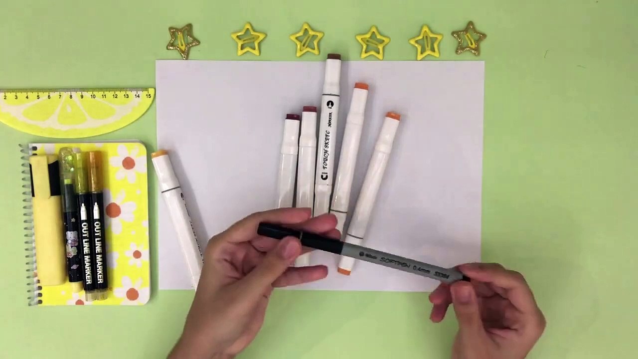 Eskiz Defterimi Süslüyorum  - Ayçiçeği  Stickeri Nasıl yapılır - Decorating My Sketchbook