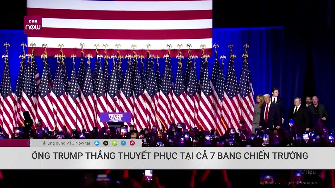 Ông Trump được công bố  thắng thuyết phục tại cả 7 bang chiến trường, nước Mỹ phủ màu đỏ