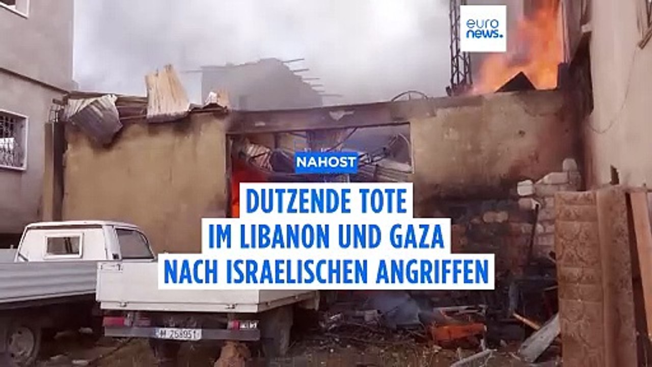 Dutzende Tote nach israelischen Luftangriffen auf Gaza und Libanon