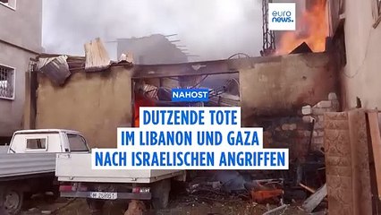 Dutzende Tote nach israelischen Luftangriffen auf Gaza und Libanon