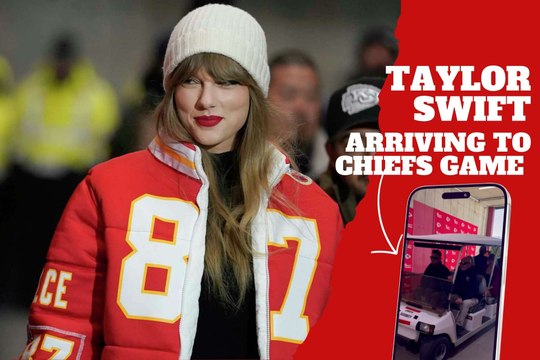 Taylor Swift arriving to Chiefs vs Denver Broncos
