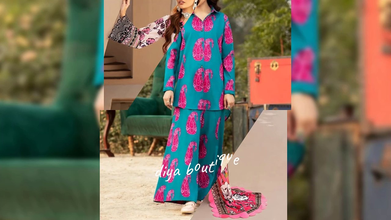 trendy Printed Plazzo Suit designs for girls |Allover printed dress designing ideas 2025