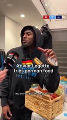 Highlight Xavier Legette tries German food