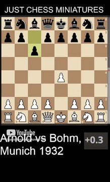 Arnold vs Bohm, Munich 1932. Smothered checkmate