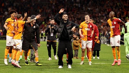 Galatasaray celebrated with their star scorer Mauro Icardi