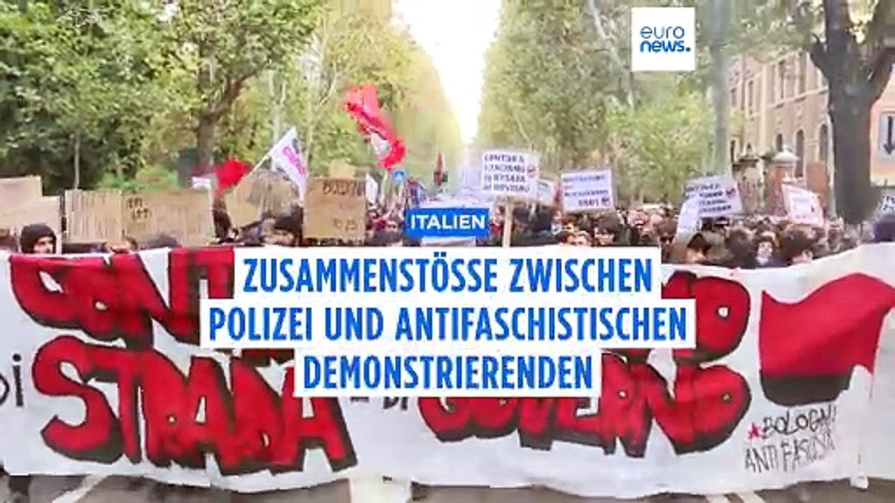 Bologna: Zusammenstöße zwischen Polizei und antifaschistischen Demonstrierenden