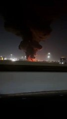 ‏حريق هائل على طريق الظهران الجبيل بالشرقية