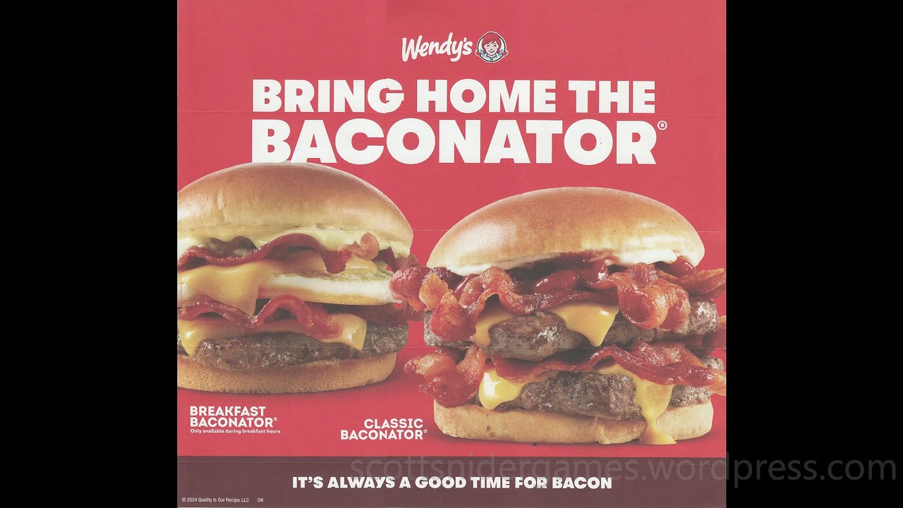 Wendy's Baconator Pencil Sketch Template Video (11-10-2024)