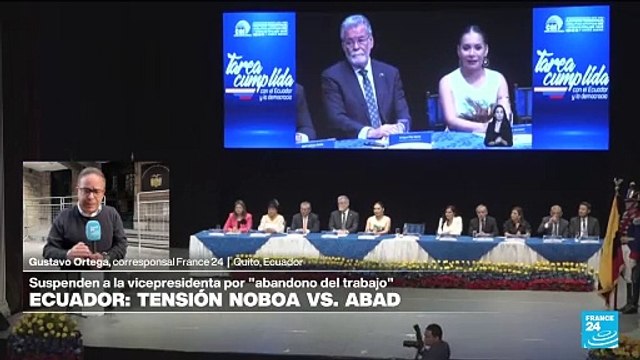 Informe desde Quito: Daniel Noboa suspende por 150 días a la vicepresidenta Verónica Abad