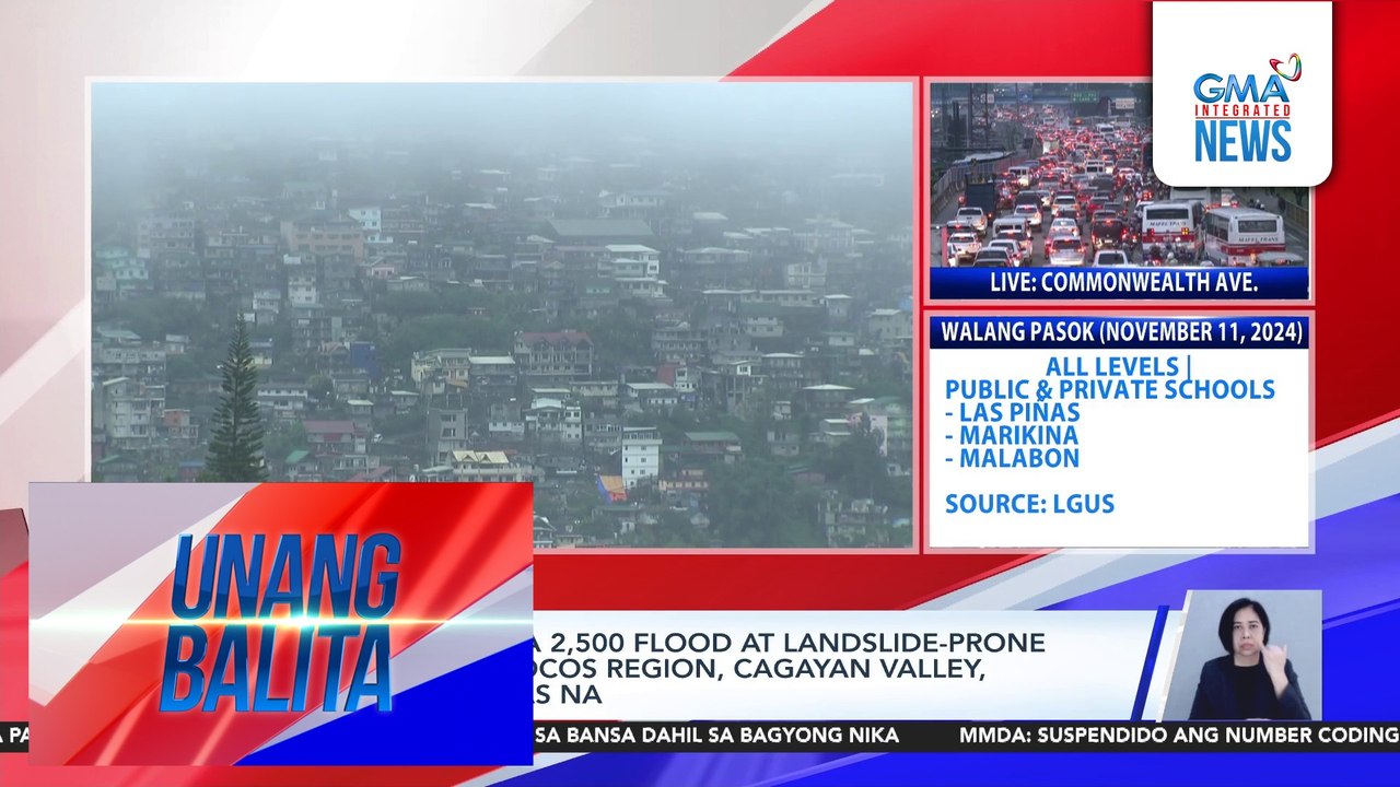Mga residente sa 2,500 flood at landslide-prone barangays sa Ilocos Region, Cagayan Valley, at CAR, pinalilikas na | Unang Balita