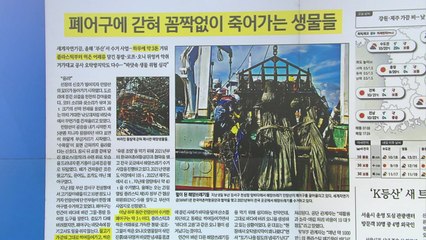 [스타트 브리핑] 폐어구에 갇혀 꼼짝없이 죽어가는 생물들 / YTN