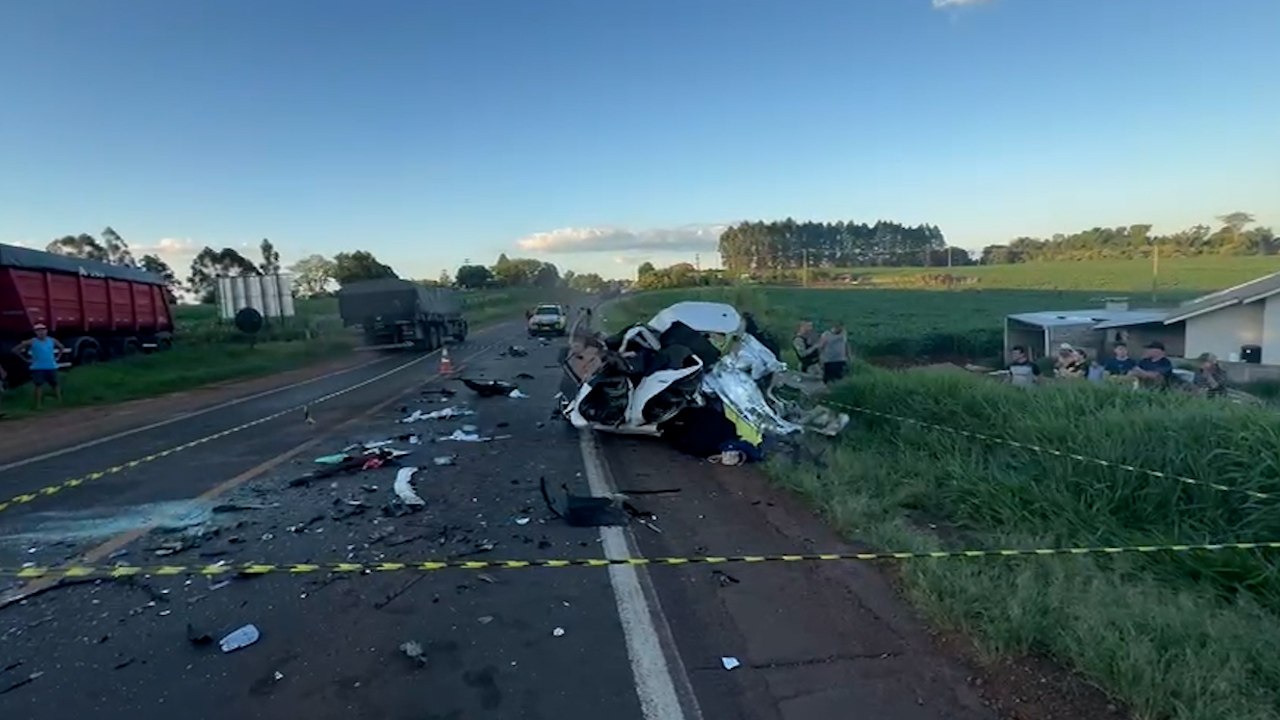 Quatro mortes: Carro com placas de Cascavel se envolve em acidente no Sudoeste