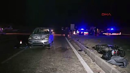 Adana'da otomobil, motosiklete çarpıştı: 1 ölü, 3 yaralı