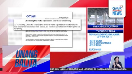 GCash – Libo-libong pisong perang nawala sa account ng ilang user, naibalik na | Unang Balita
