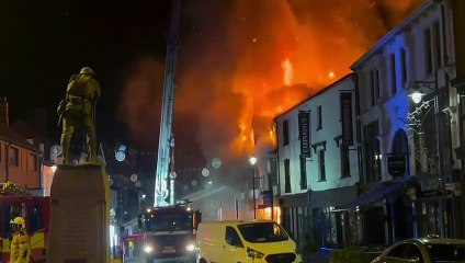 Battling the blaze in Abergavenny