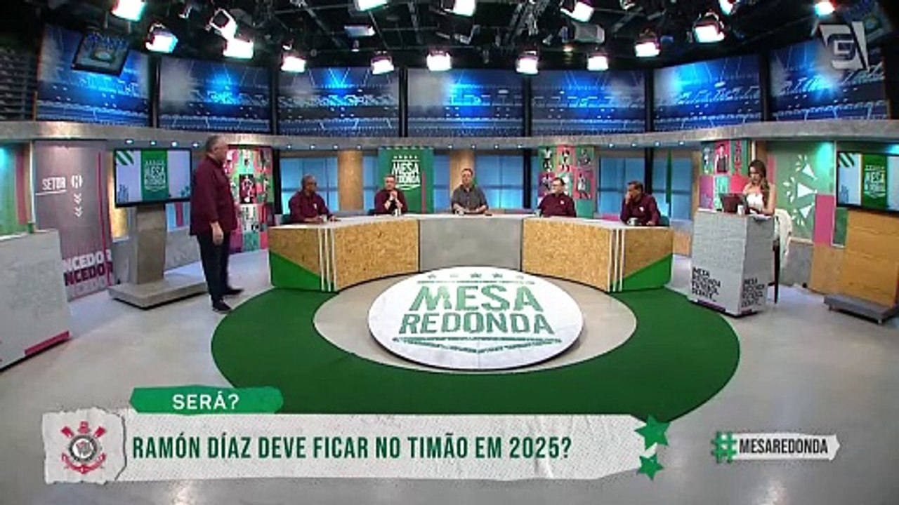 Mesa Redonda debate futuro de Ramón Diaz no Corinthians