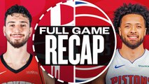 Game Recap: Rockets 101, Pistons 99