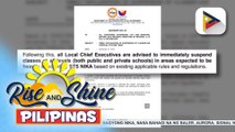 Pagsususpinde ng mga klase, ipinauubaya sa LGUs