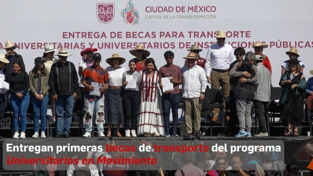 Entregan primeras becas de transporte del programa Universitarios en Movimiento
