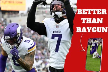 Minnesota Vikings Camryn Bynum does the infamous Raygun dance after an interception in what could be the best celebration of the season