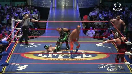 Flip Gordon, Rayo Metálico, Stigma vs Guerrero Maya Jr., Hijo de Stuka Jr., Okumura