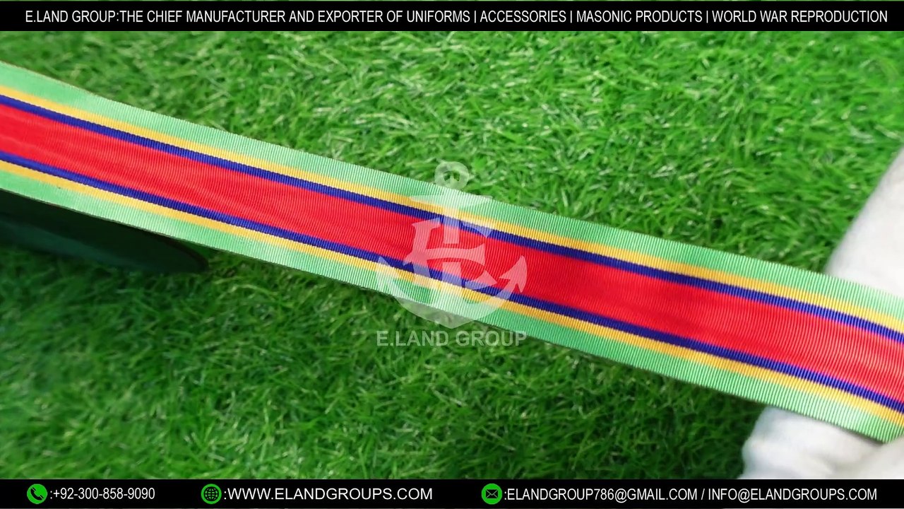 Moire Medal Ribbons Bars Ceremonial Achievement Ribbon, OEM High Quality Medal Moire Ribbon