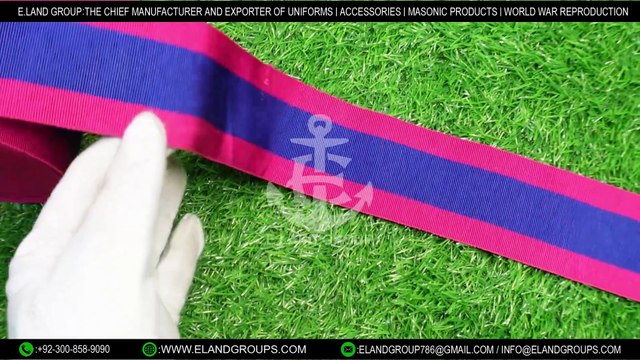 Masonic Regalia Apron Ribbon Dark Royal Blue moire, Moire Ribbon Manufacturers