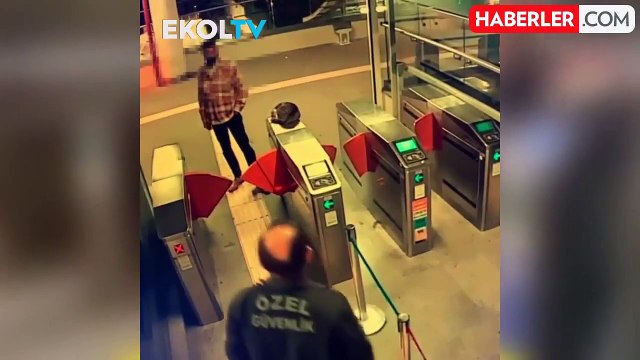 Marmaray istasyonunda güvenlik görevlisi çevredekileri rahatsız eden alkollü yolcuyu vurdu